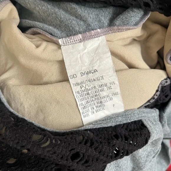 SoDanca gray & black high neck lace ballet leotard with keyhole back - Small - Picture 3 of 3